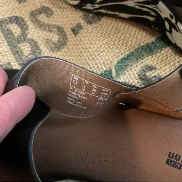 Clarks Women's Black Wedge Sandals - Picture 3 of 7